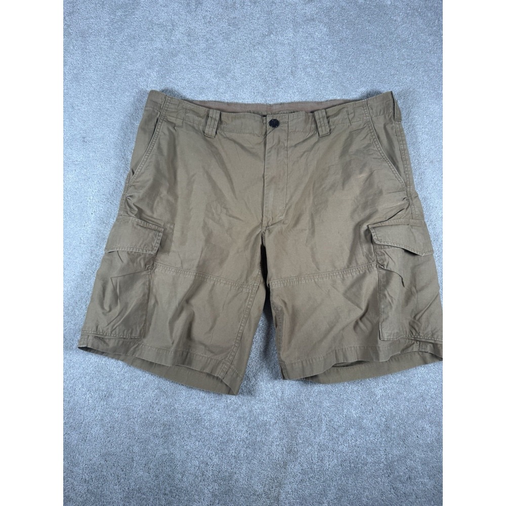 Polo Ralph Lauren Cargo Shorts Mens 38 Brown  Chino Utility Canvas Hiking * Flaw